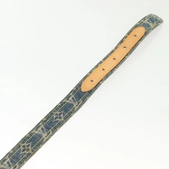 LOUIS VUITTON Monogram Denim Ceinture Belt Blue - Picture 11 of 16